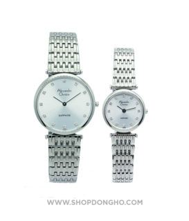 Đồng Hồ Đôi Alexandre Christie AC8A21LSK trắng - AC8A21MSK trắng Quartz