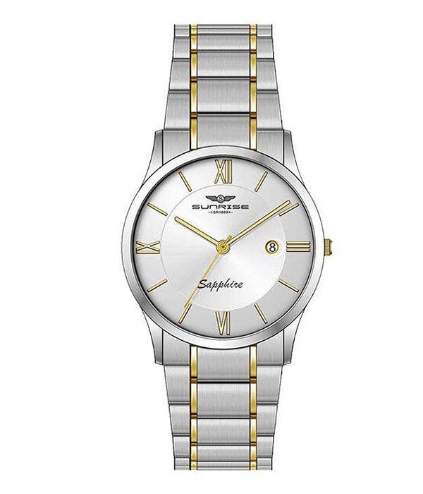 Hình ảnh Đồng Hồ Nam Sunrise SG8101.1202 Dây Inox Mặt Tròn Pin Quartz SHOPDONGHO.com