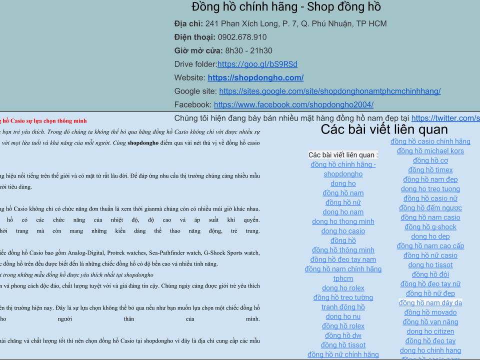 Shop Đồng Hồ Nam Nữ Chính Hãng