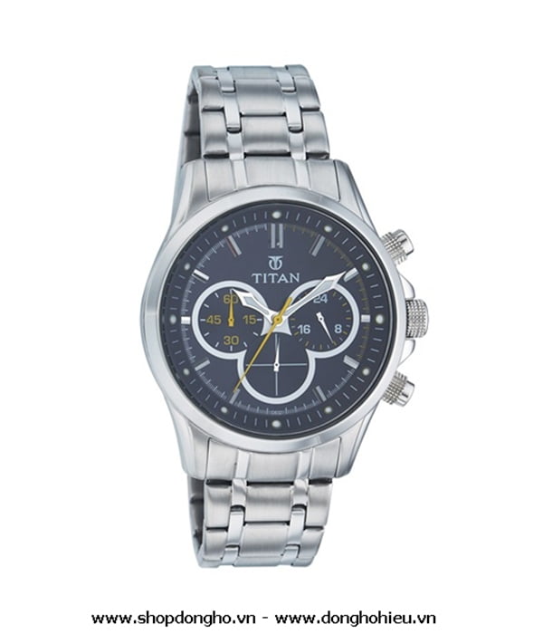 Hình ảnh Đồng Hồ Nam Titan 9348SM01 Dây Inox Mặt Tròn Pin Quartz Tại SHOPDONGHO.com