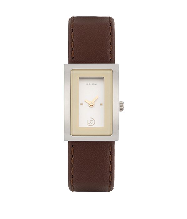 Hình ảnh Đồng Hồ Nữ Le Chateau L39.191.01.6.1 Dây Da Mặt Vuông Pin Quartz Tại SHOPDONGHO.com