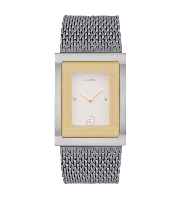 Hình ảnh Đồng Hồ Nam Le Chateau L39.191.01.6.2 Dây Inox Mặt Vuông Pin Quartz Tại SHOPDONGHO.com