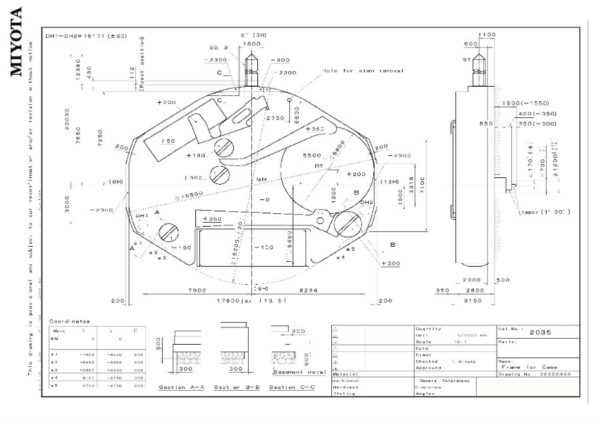 Bản vẽ của máy Cal.2035