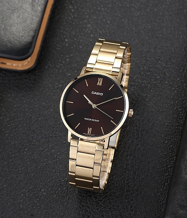 Hình ảnh đồng hồ Nam Casio MTP-VT01G-5BUDF Pin (Quartz) - Tròn - Dây Inox (Thép Không Gỉ) chính hãng