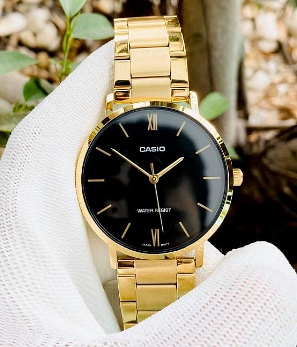Hình ảnh đồng hồ Nam Casio MTP-VT01G-5BUDF Pin (Quartz) - Tròn - Dây Inox (Thép Không Gỉ) chính hãng