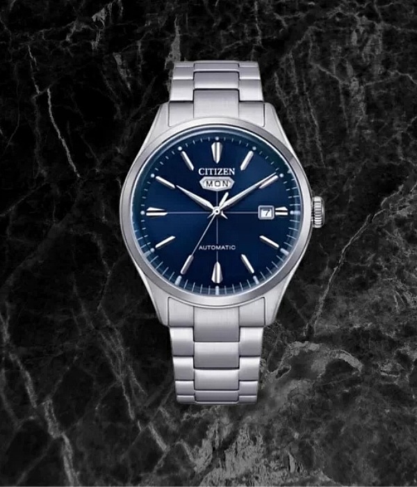 Orologio Citizen Automatic NH8391-51L Uomo - Acciaio, Quadrante Blu Sunray, Giorno E Data, Vetro Minerale, 5 ATM