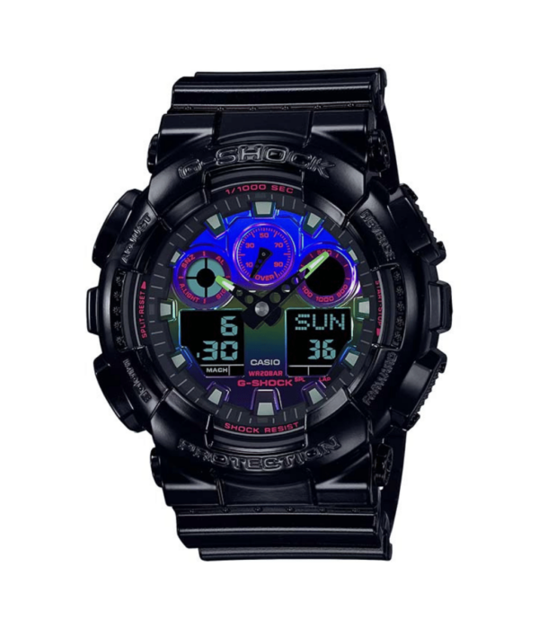 Đồng Hồ Casio GA-100RGB-1ADR Nam Pin (Quartz) Dây Nhựa Resin Đẹp Tại SHOPDONGHO.COM