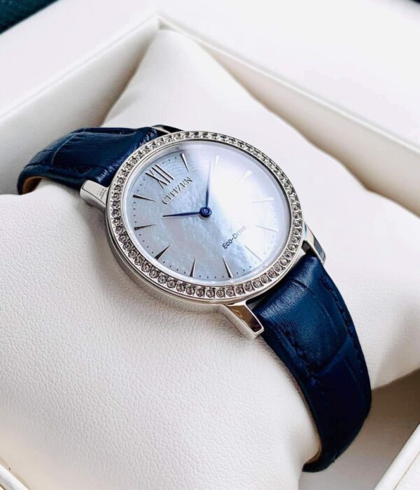 Hình ảnh đồng hồ Nữ Citizen EX1480-15D Eco-Drive (Năng lượng ánh sáng) - Tròn - Dây Da chính hãng