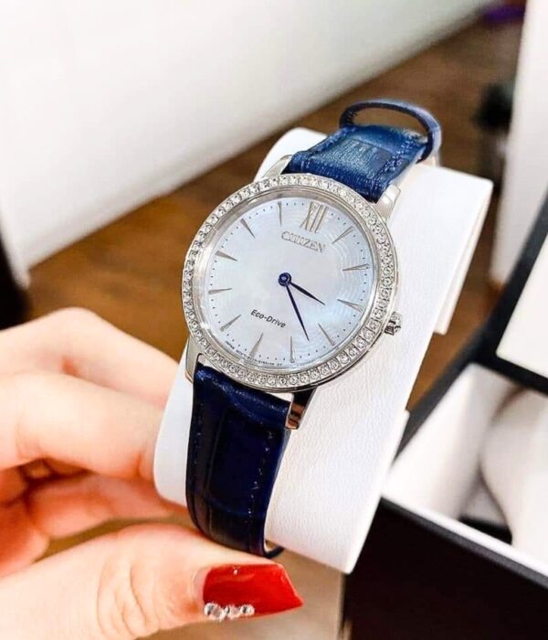 Hình ảnh đồng hồ Nữ Citizen EX1480-15D Eco-Drive (Năng lượng ánh sáng) - Tròn - Dây Da chính hãng