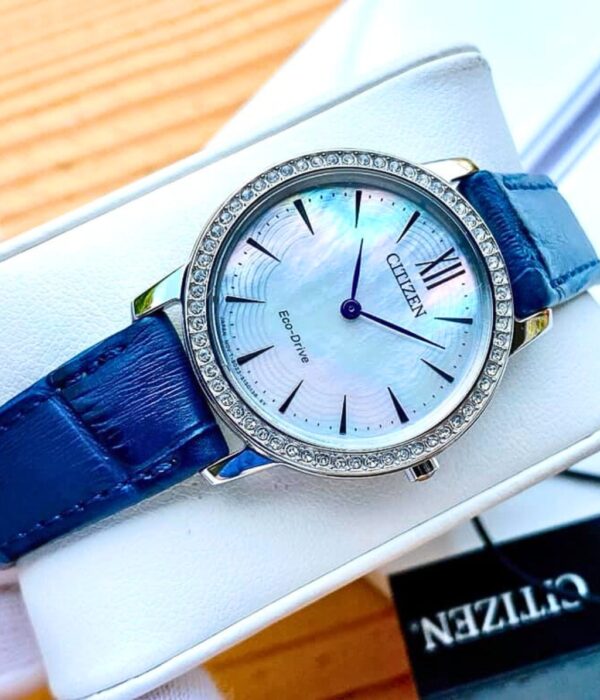 Hình ảnh đồng hồ Nữ Citizen EX1480-15D Eco-Drive (Năng lượng ánh sáng) - Tròn - Dây Da chính hãng