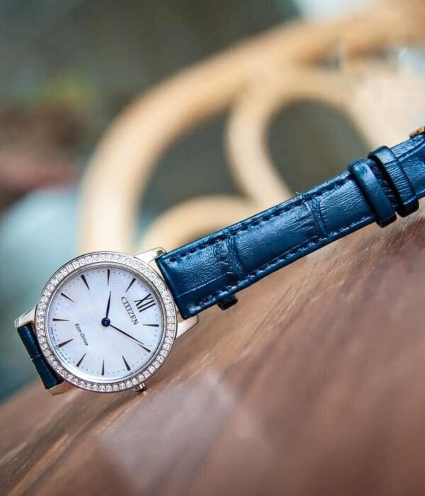 Hình ảnh đồng hồ Nữ Citizen EX1480-15D Eco-Drive (Năng lượng ánh sáng) - Tròn - Dây Da chính hãng