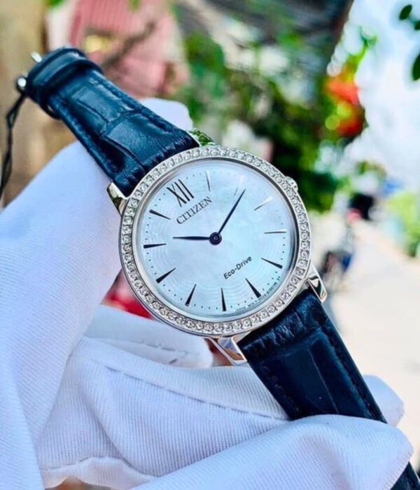 Hình ảnh đồng hồ Nữ Citizen EX1480-15D Eco-Drive (Năng lượng ánh sáng) - Tròn - Dây Da chính hãng