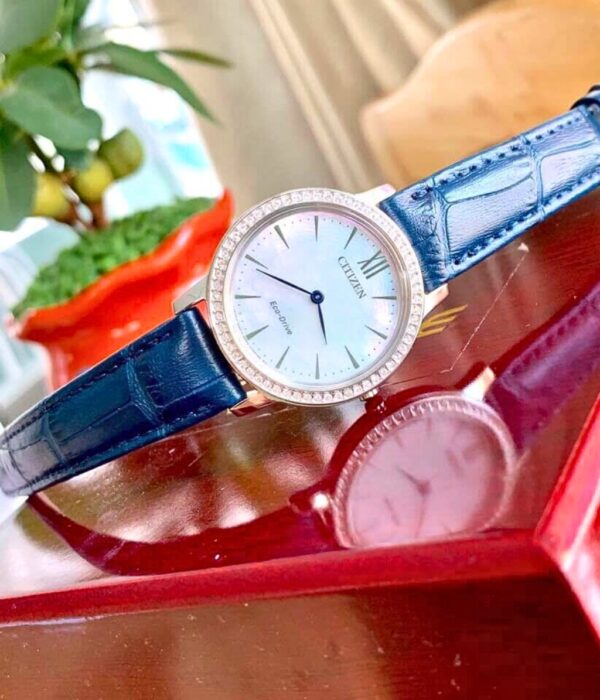 Hình ảnh đồng hồ Nữ Citizen EX1480-15D Eco-Drive (Năng lượng ánh sáng) - Tròn - Dây Da chính hãng