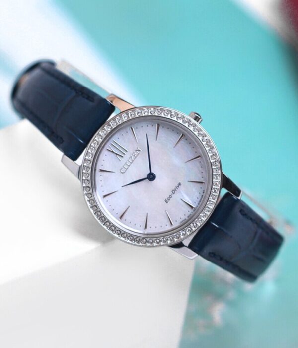 Hình ảnh đồng hồ Nữ Citizen EX1480-15D Eco-Drive (Năng lượng ánh sáng) - Tròn - Dây Da chính hãng