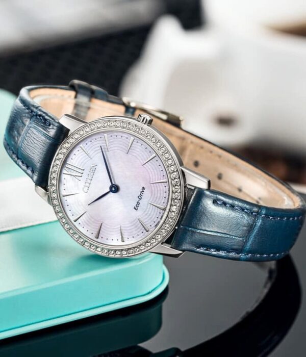 Hình ảnh đồng hồ Nữ Citizen EX1480-15D Eco-Drive (Năng lượng ánh sáng) - Tròn - Dây Da chính hãng