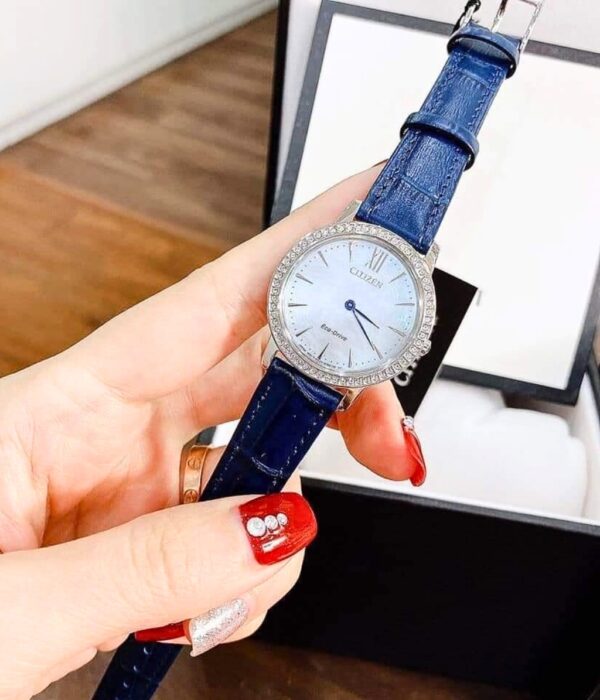 Hình ảnh đồng hồ Nữ Citizen EX1480-15D Eco-Drive (Năng lượng ánh sáng) - Tròn - Dây Da chính hãng