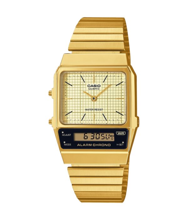 Đồng Hồ Casio AQ-800EG-9ADF Unisex Quartz Dây Inox Đẹp Tại SHOPDONGHO.COM