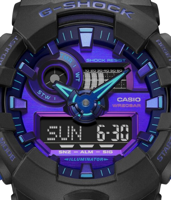 Hình ảnh đồng hồ Nam Casio GA-700VB-1ADR Pin (Quartz) - Tròn - Dây Cao Su (Nhựa) chính hãng