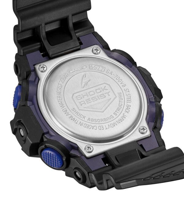 Hình ảnh đồng hồ Nam Casio GA-700VB-1ADR Pin (Quartz) - Tròn - Dây Cao Su (Nhựa) chính hãng
