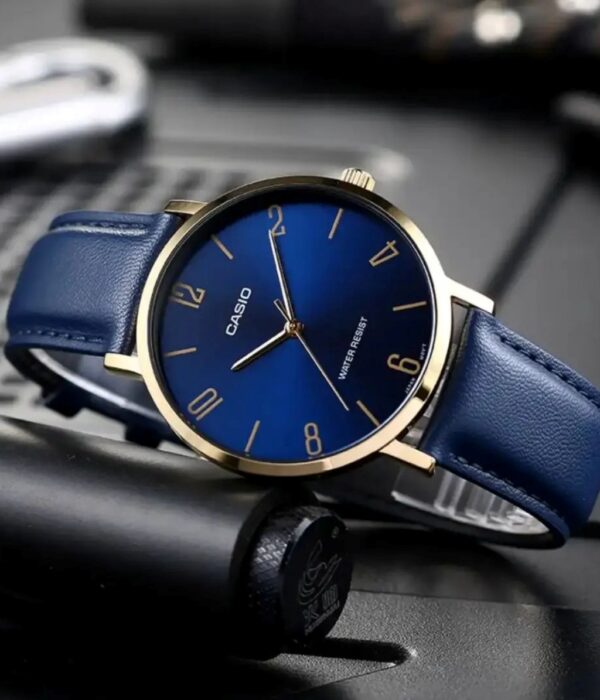 Hình ảnh đồng hồ Nam Casio MTP-VT01GL-2B2UDF Pin (Quartz) - Tròn - Dây Da chính hãng
