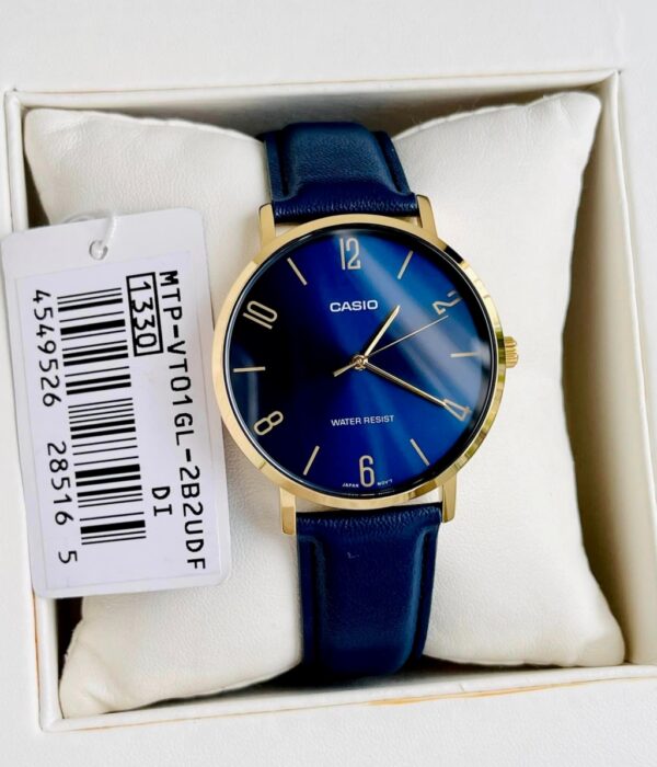 Hình ảnh đồng hồ Nam Casio MTP-VT01GL-2B2UDF Pin (Quartz) - Tròn - Dây Da chính hãng