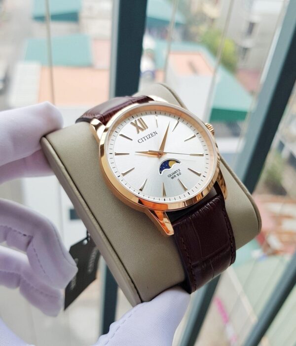 Hình ảnh đồng hồ Nam Citizen AK5003-05A Pin (Quartz) - Tròn - Dây Da chính hãng