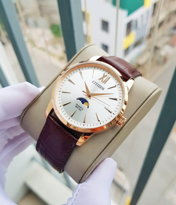 Hình ảnh đồng hồ Nam Citizen AK5003-05A Pin (Quartz) - Tròn - Dây Da chính hãng