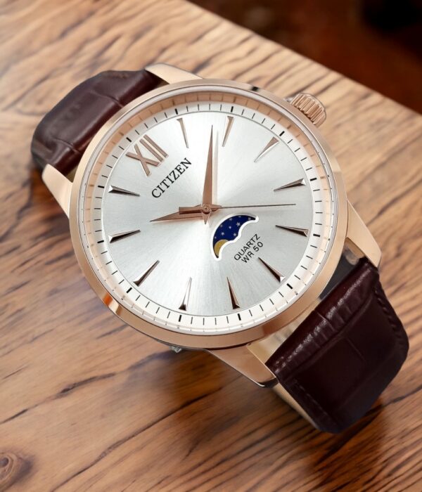 Hình ảnh đồng hồ Nam Citizen AK5003-05A Pin (Quartz) - Tròn - Dây Da chính hãng