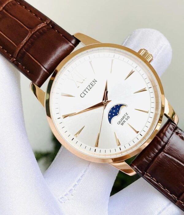 Hình ảnh đồng hồ Nam Citizen AK5003-05A Pin (Quartz) - Tròn - Dây Da chính hãng