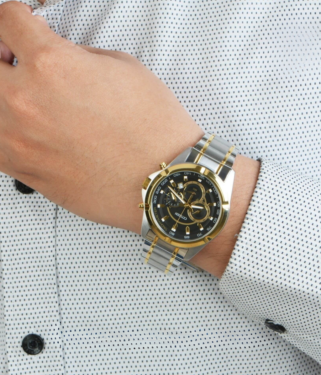 Hình ảnh đồng hồ Nam Citizen AN8044-53E Pin (Quartz) - Tròn - Dây Inox (Thép Không Gỉ) chính hãng