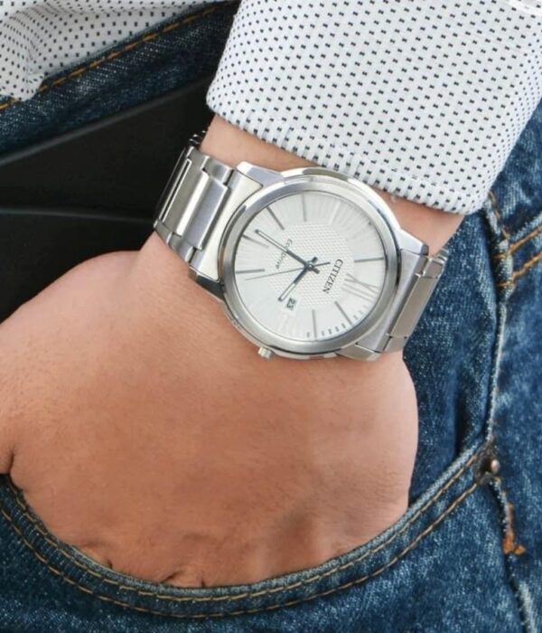 Hình ảnh đồng hồ Nam Citizen AW1210-58A Eco-Drive (Năng lượng ánh sáng) - Tròn - Dây Inox (Thép Không Gỉ) chính hãng