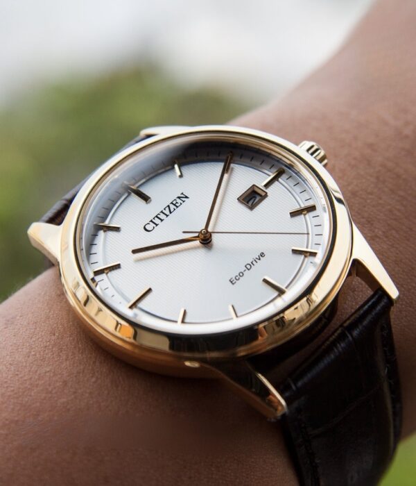 Hình ảnh đồng hồ Nam Citizen AW1233-01A Eco-Drive (Năng lượng ánh sáng) - Tròn - Dây Da chính hãng