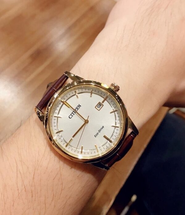 Hình ảnh đồng hồ Nam Citizen AW1233-01A Eco-Drive (Năng lượng ánh sáng) - Tròn - Dây Da chính hãng