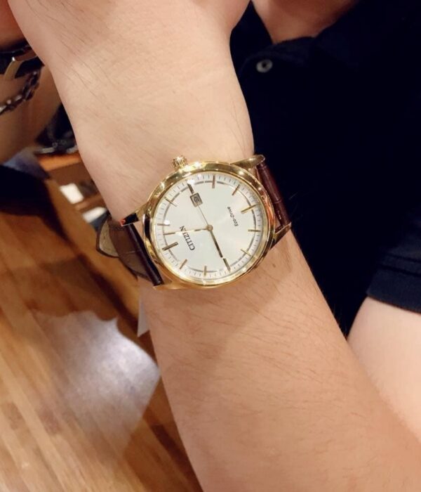 Hình ảnh đồng hồ Nam Citizen AW1233-01A Eco-Drive (Năng lượng ánh sáng) - Tròn - Dây Da chính hãng