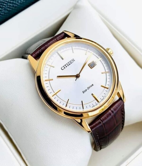 Hình ảnh đồng hồ Nam Citizen AW1233-01A Eco-Drive (Năng lượng ánh sáng) - Tròn - Dây Da chính hãng