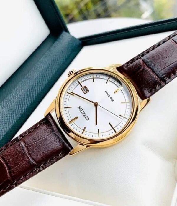 Hình ảnh đồng hồ Nam Citizen AW1233-01A Eco-Drive (Năng lượng ánh sáng) - Tròn - Dây Da chính hãng