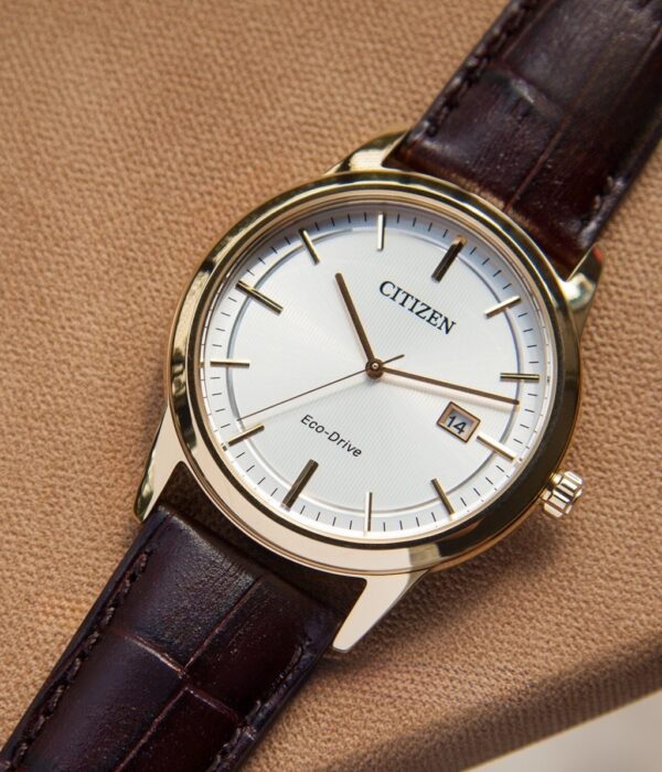 Hình ảnh đồng hồ Nam Citizen AW1233-01A Eco-Drive (Năng lượng ánh sáng) - Tròn - Dây Da chính hãng