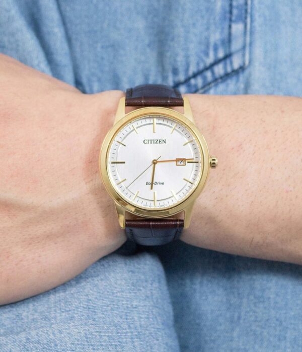 Hình ảnh đồng hồ Nam Citizen AW1233-01A Eco-Drive (Năng lượng ánh sáng) - Tròn - Dây Da chính hãng