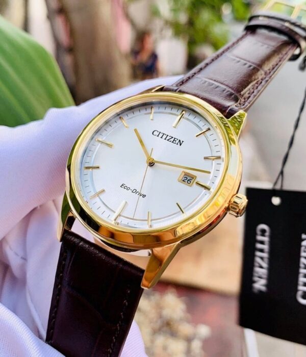 Hình ảnh đồng hồ Nam Citizen AW1233-01A Eco-Drive (Năng lượng ánh sáng) - Tròn - Dây Da chính hãng