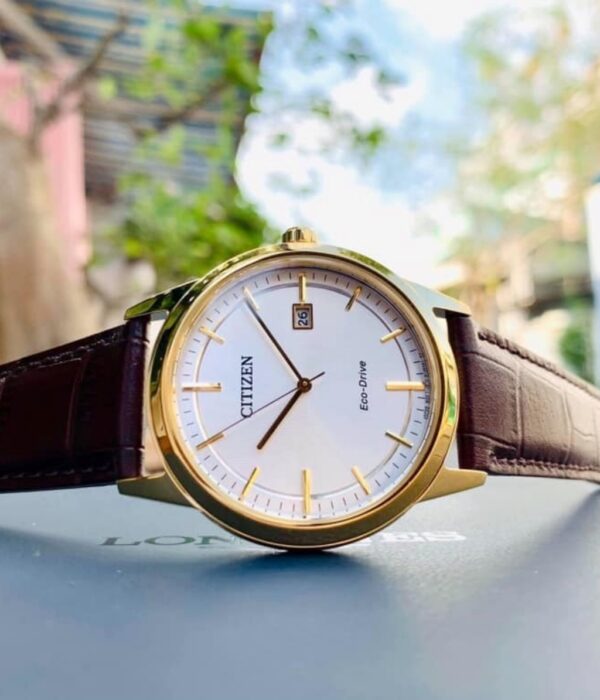 Hình ảnh đồng hồ Nam Citizen AW1233-01A Eco-Drive (Năng lượng ánh sáng) - Tròn - Dây Da chính hãng