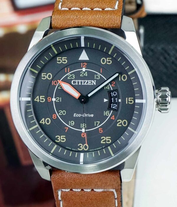 Hình ảnh đồng hồ Nam Citizen AW1360-12H Eco-Drive (Năng lượng ánh sáng) - Tròn - Dây Da chính hãng