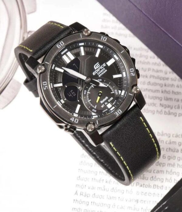 Hình ảnh đồng hồ Nam Casio ECB-20CL-1ADF Pin (Quartz) - Tròn - Dây Da chính hãng
