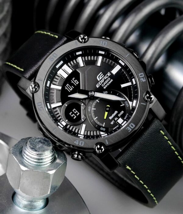 Hình ảnh đồng hồ Nam Casio ECB-20CL-1ADF Pin (Quartz) - Tròn - Dây Da chính hãng