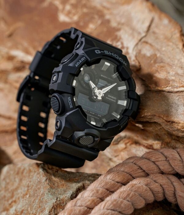 Hình ảnh đồng hồ Nam Casio GA-700-1BDR Pin (Quartz) - Tròn - Dây Cao Su (Nhựa) chính hãng