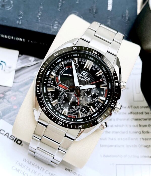 Hình ảnh đồng hồ Nam Casio EFR-570DB-1AVUDF Pin (Quartz) - Tròn - Dây Inox (Thép Không Gỉ) chính hãng