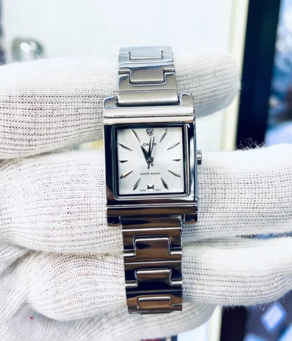 Hình ảnh đồng hồ Nữ Casio LTP-1237D-7A2DF Pin (Quartz) - Vuông - Dây Inox (Thép Không Gỉ) chính hãng