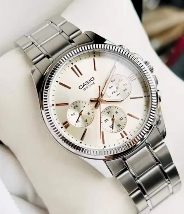 Hình ảnh đồng hồ Nam Casio MTP-1375D-7A2VDF Pin (Quartz) - Tròn - Dây Inox (Thép Không Gỉ) chính hãng