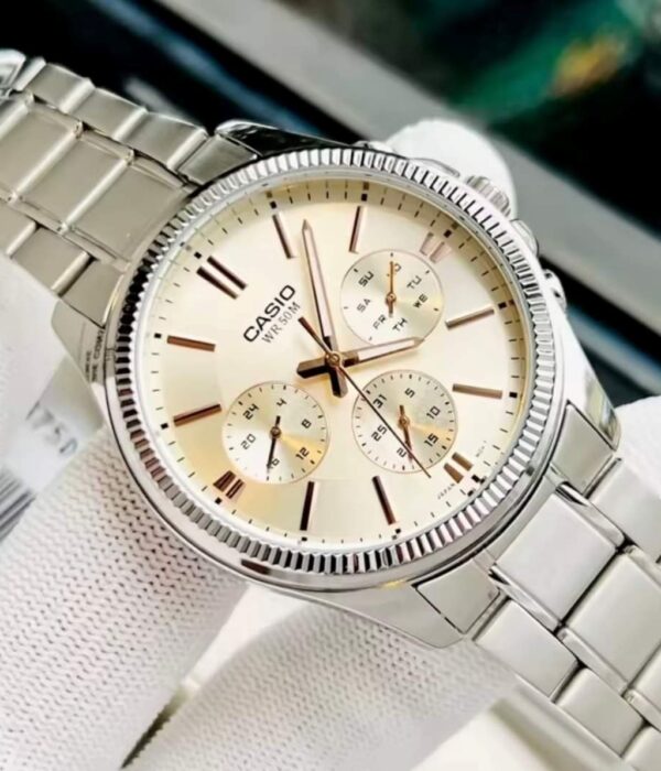 Hình ảnh đồng hồ Nam Casio MTP-1375D-7A2VDF Pin (Quartz) - Tròn - Dây Inox (Thép Không Gỉ) chính hãng