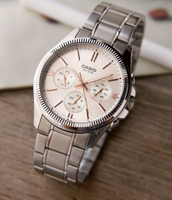 Hình ảnh đồng hồ Nam Casio MTP-1375D-7A2VDF Pin (Quartz) - Tròn - Dây Inox (Thép Không Gỉ) chính hãng