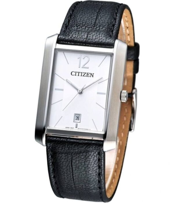 Hình ảnh đồng hồ Nam Citizen BD0030-00A Pin (Quartz) - Vuông - Dây Da chính hãng